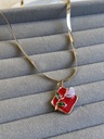 Snake Chain Pendant Tulip Flower